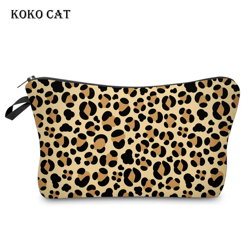 

Waterproof Leopard Printing Cosmetic Bag Fashion Women Makeup Ladies Jewelry Pouch Travel Organizer for Toiletries Toiletry Kit
