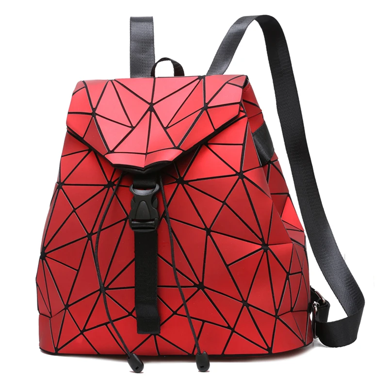 Nevenka Diamond Lattice Backpack Women Backpack Leather Creative Geometric Backpacks Drawstring Backpacks for Teenager Girl 201812
