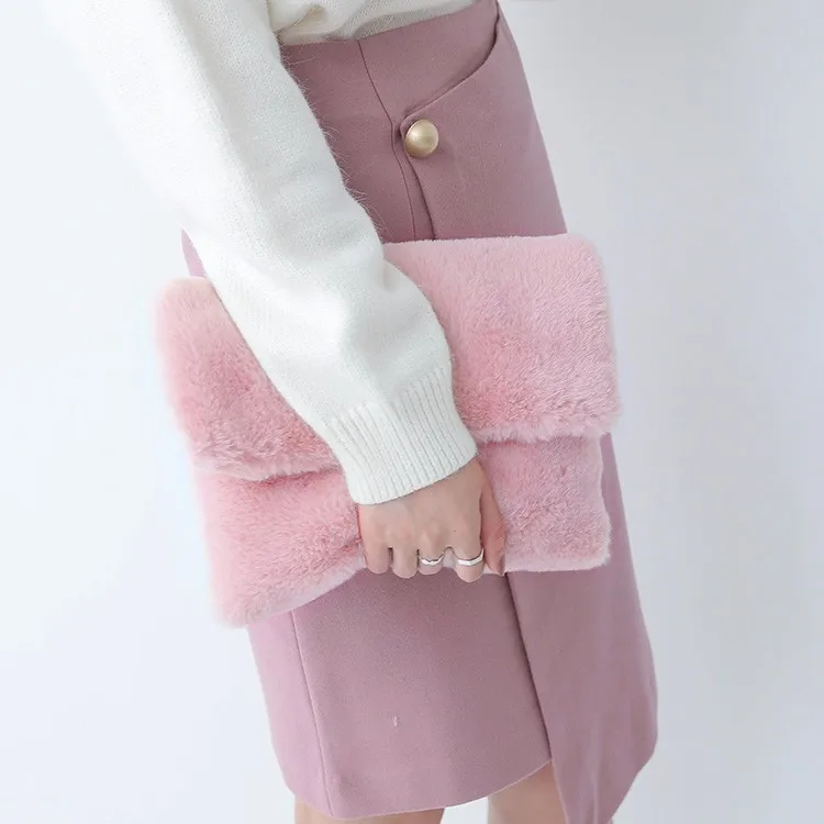2018 Envelope Women Clutch Plush Bags Fashion Elegant Sweet Lady Bag Casual Handbag Purse Brands Embrayage Sac Bolsas Feminina