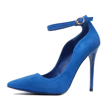 

2019 New Pumps Women Spring Autumn 10 12 cm High Heels Pointed Toe Pumps Shoes Ladies Elegant Wedding Dress Strip Shoes Women