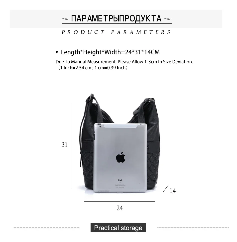 Luxury Designer Women Handbag 2019 Shoulder Bag 100% Genuine Leather Fashion Female Handbag Bucket Lady Tote Purse Large Capacity (1)