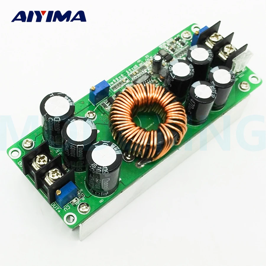 

AIYIMA 1Pc 1200W DC Converter Boost Power Supply Module 10.5-60V Step-up 12-80V