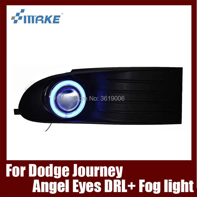 

Fog Lamp Assembly LED Day Light COB Angel Eyes Foglight Daytime Running Light Lens Bumper For Dodge JCUV Journey 2009-2011