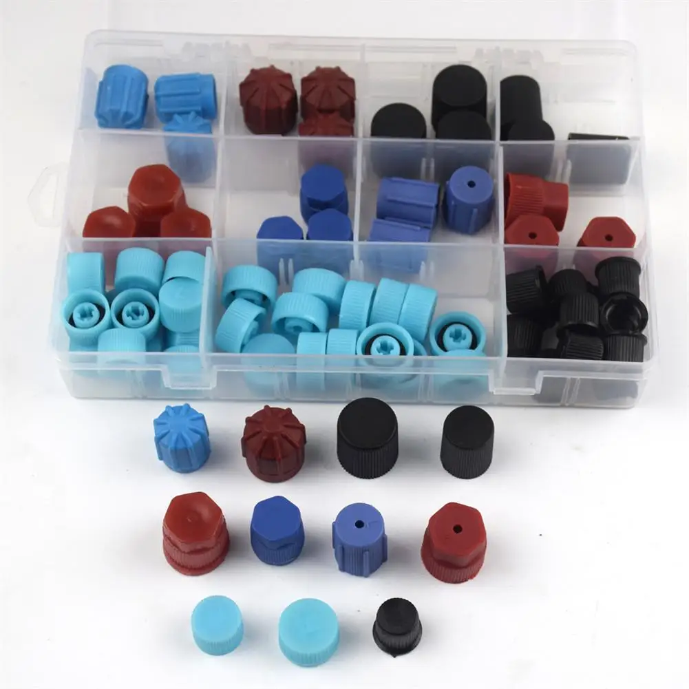 

77pcs Automotive Air Conditioning Maintenance Accessories General A / C R134A R12 High And Low Pressure Side Spool / Maintenance