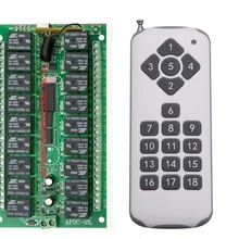 DC 12 В 18CH релейный дистанционный переключатель 18 релейный приемник 18 кнопочный дистанционный передатчик контакт RX TX ASK светильник Умный дом беспроводной