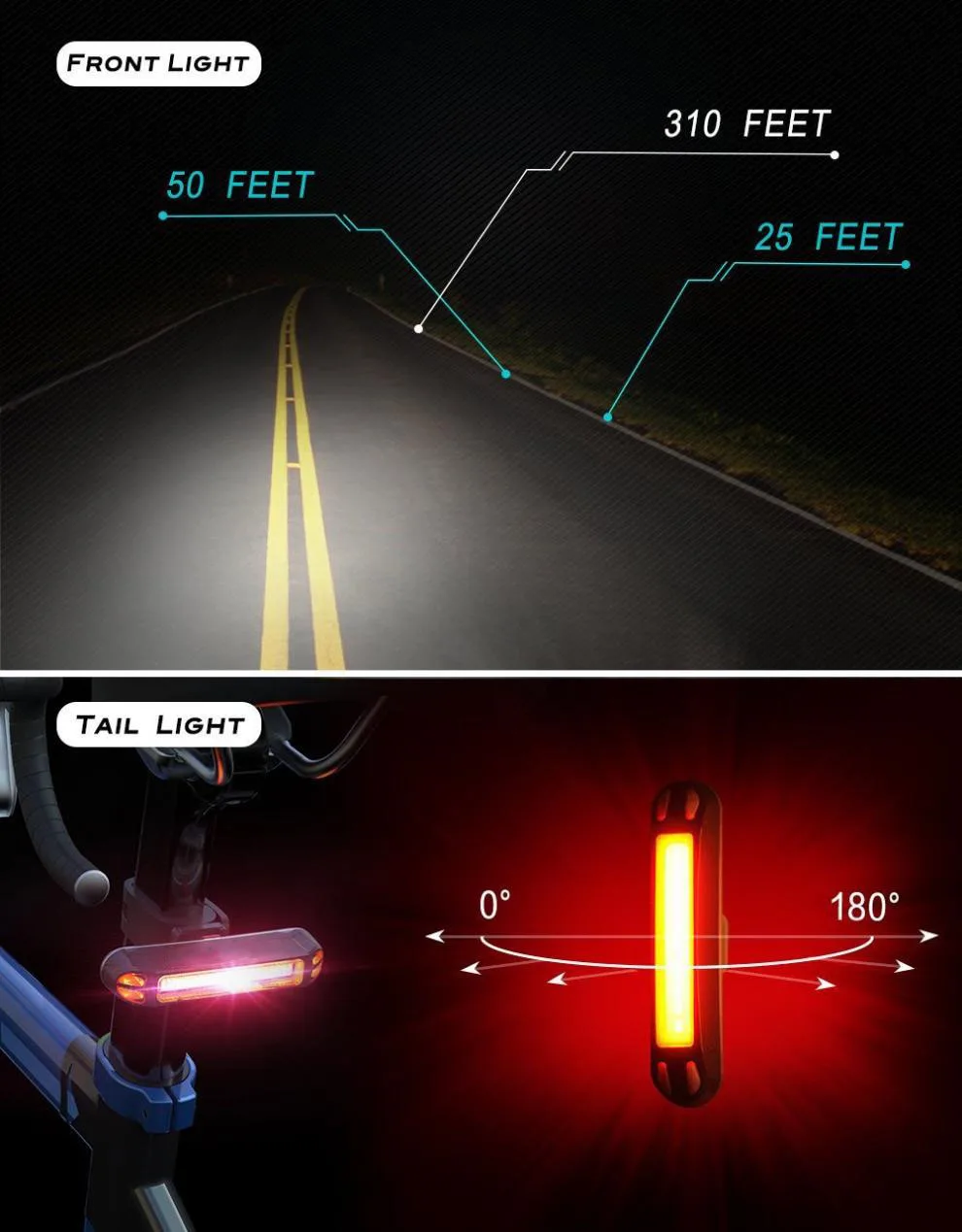 USB Rechargeable LED Bicycle Bright Bike Front Headlight Bicycle headlight Bicycle Head Light Front Handlebar Lamp Flashlight