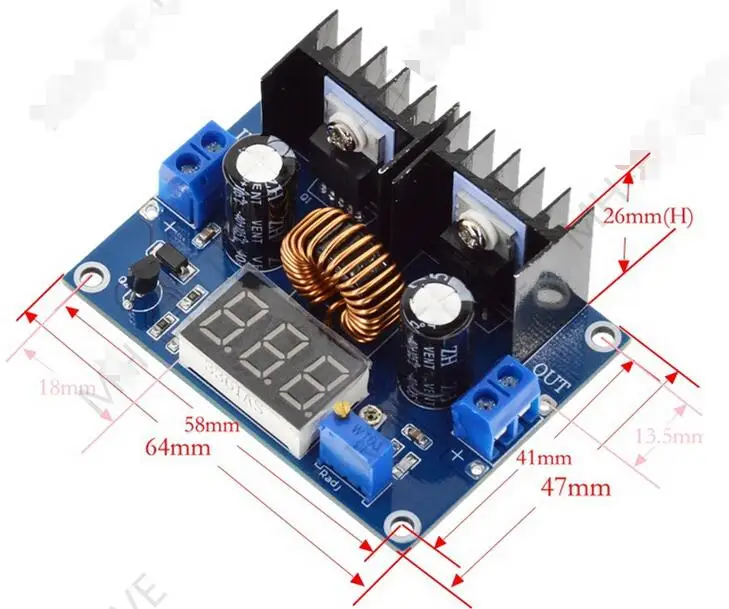 1 шт. DC-DC XL4016 200 Вт 8A преобразователь Регулируемый DC4-38V-DC1.25-36V блок питания светодиодный модуль цифровой ШИМ-инвертор