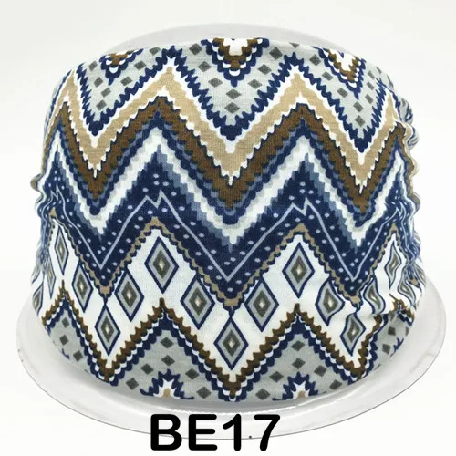 BE17 Boho однотонный комплект с эластичной резинкой широкая повязка на голову тюрбан для Для женщин из хлопка для девочек, для занятий спортом, йогой, повязки на голову, повязка на голову, повязка для волос аксессуары для волос - Цвет: BE17
