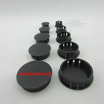 

4Lots Black Plastic Round Tube Hole Plug Pipe End Cap Cover