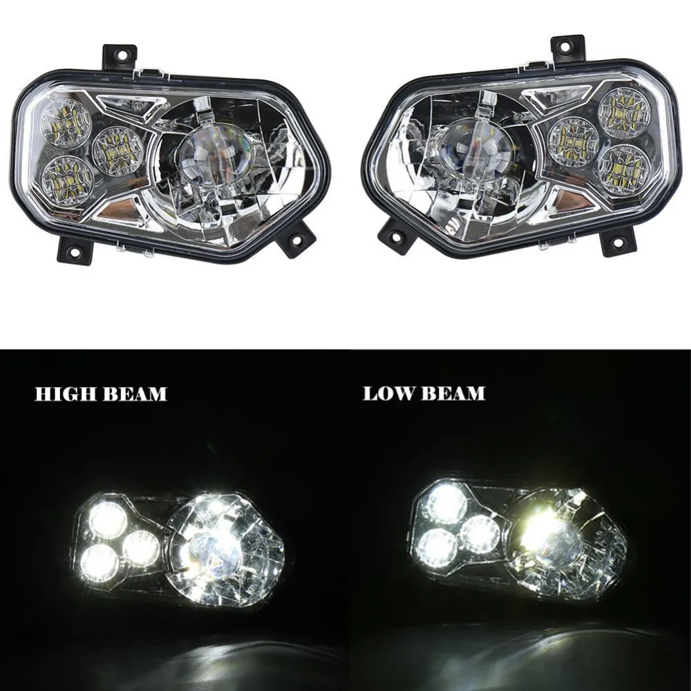 1Pair ATV HiLo Beam LED Driving Headlight Kits for Polaris RZR XP 900 2011-2014  Polaris RZR 4 800 2010-2014  (6)