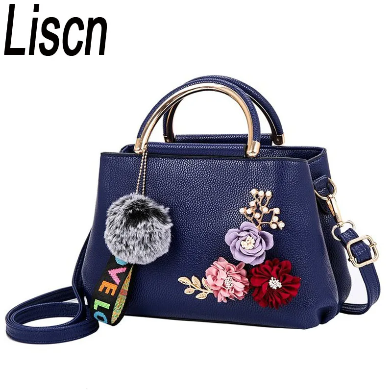 

LISCN 2018 color flowers shell Women's tote Leather Clutch Bag Ladies Handbags Brand Women Messenger Bags Sac A Main Femme