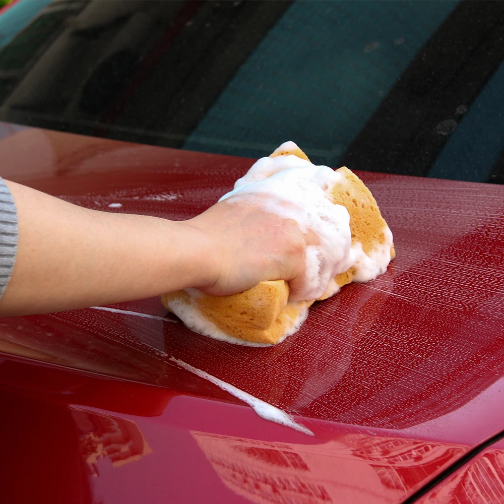Onever желтая губка для мытья автомобиля, инструмент для чистки автомобиля, инструмент для мытья, прочная губка для автомобиля, щетка, аксессуары для автомобиля