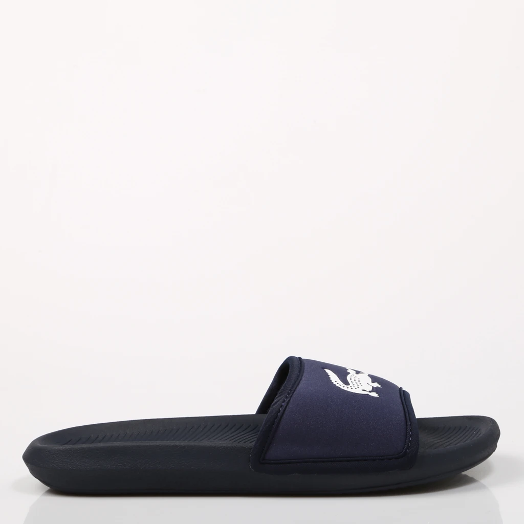 navy and white flip flops