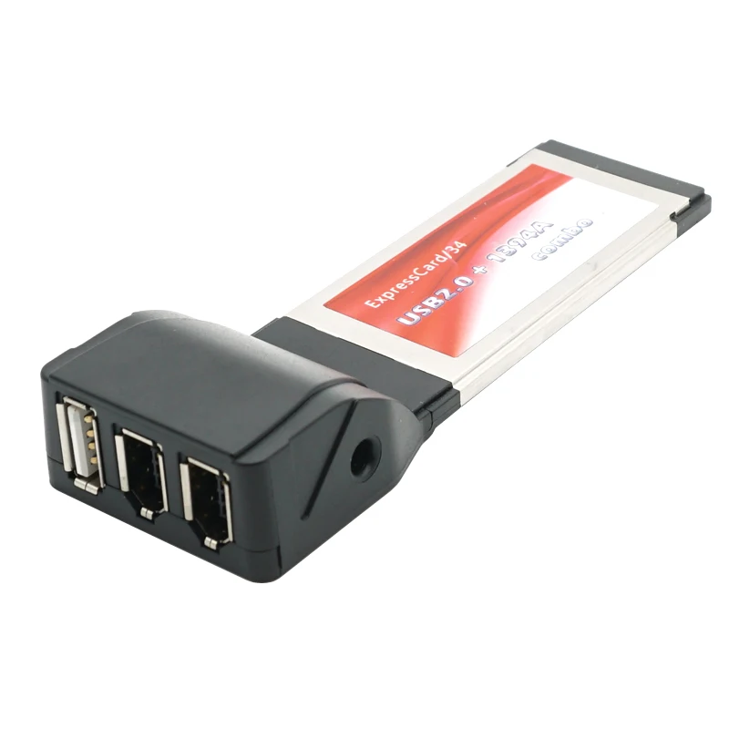 

IT-GO 34mm Expresscard to Dual 1394A +usb2.0 port Adapter 34mm Expresscard to 6Pins FIREWIRE 400 IEEE 1394 adapter TI chipset