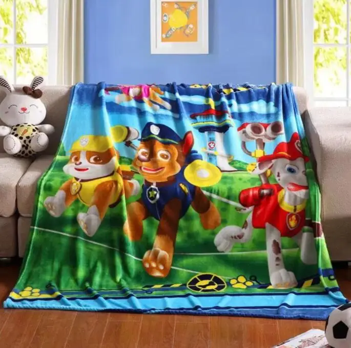 150*200 см мягкое детское одеяло с рисунком из мультфильма, бархатное детское Флисовое одеяло для малышей, диван-кровать, плед для путешествий - Цвет: Paw