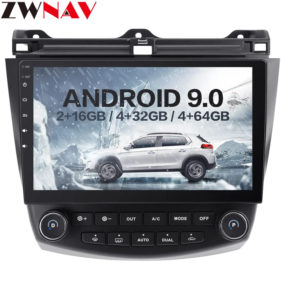 Excellent Android 9 4+64G DSP Car No DVD Player GPS navigation For Honda Accord 7 2003-2007 head unit multimedia player tape recorder 1