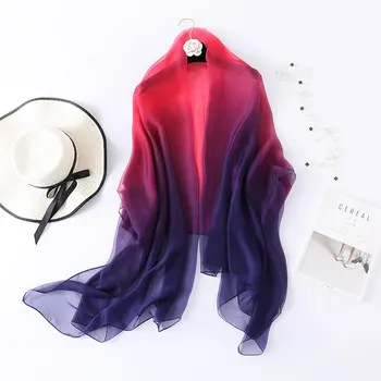 

2020 Summer Silk Scarf For Women Shawls And Wraps Fashion Large Size Thin Soft Pashmina Beach Stoles Foulard Lady Echarpe Hijabs