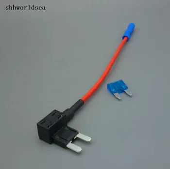 

shhworldsea 100-Add A Circuit Fuse Tap Piggy Back MINI Blade Fuse Holder ATM APM 12v 24v 12 volt