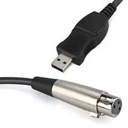 Лидер продаж 2016 года USB мужчина к 3 Pin XLR Женский микрофон Микрофон Студия аудио кабель ссылка