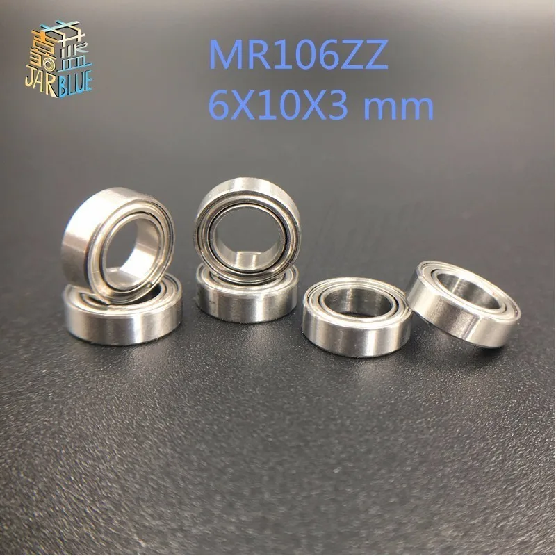 Buy Free Shipping 10pcs MR106ZZ 6X10X3 mm metal