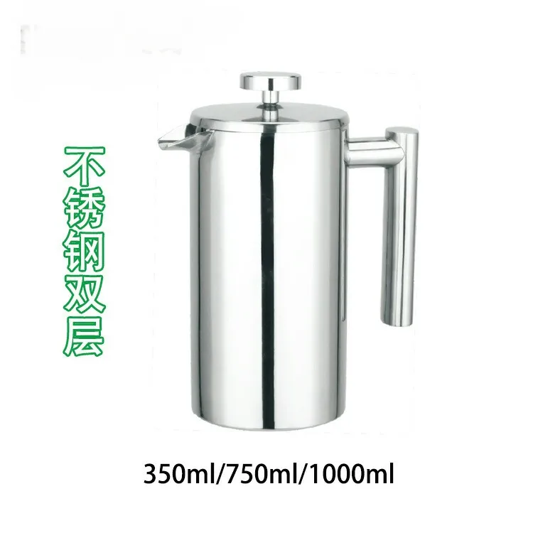 Coffee Pots Drinkware Kitchen,Dining & bar Home & Garden Stainless steel double French pressure pot French Press coffee pot 1L Coffee Pots Drinkware Kitchen,Dining & bar Home & Garden Stainless steel double French pressure pot French Press coffee pot 1L