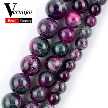 

Tourmaline Persian Jades Natural Stone Bedas for Jewelry Making Loose Spacer Round Beads Diy Necklace Bracelet 6mm/8mm/10mm 15"