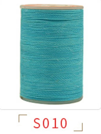 Diy ручной шов круглый Воск линия 0,55 мм полиэфирное волокно кожа инструменты Ручное шитье 113 метров вощеная нить иглы - Цвет: peacock blue