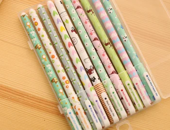 

10 pcs/lot Fresh Animal Print Gel Pen Set kawaii stationery Caneta for writing gift School Office Supply Escolar Papelaria