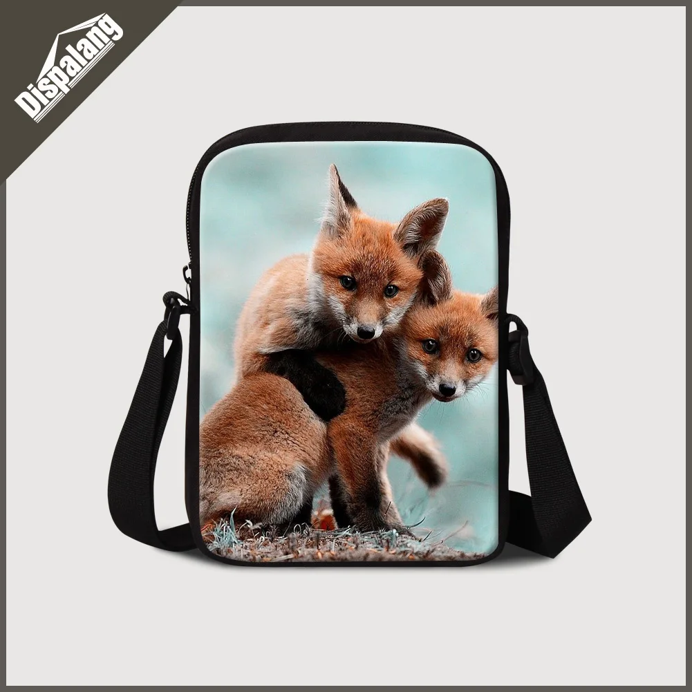 

Dispalang fashion small women shoulder bag 3D fox printing women's messenger bags mini female party purse crossbody bag hot sale