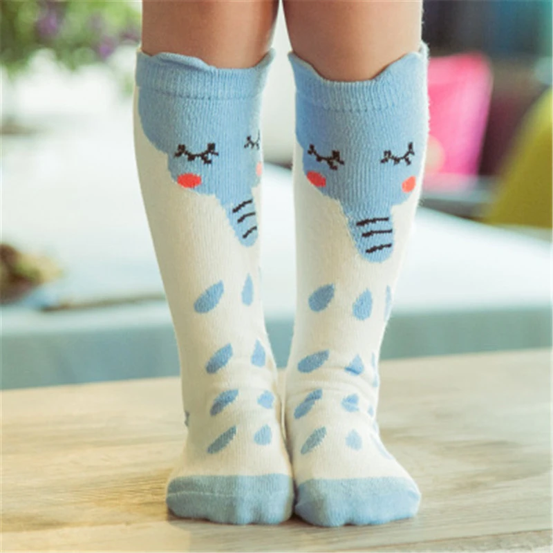 Милые носки с героями мультфильмов для девочек хлопковые детские носки с принтом животных гольфы для девочек аксессуары, носки с изображением лисы Тоторо