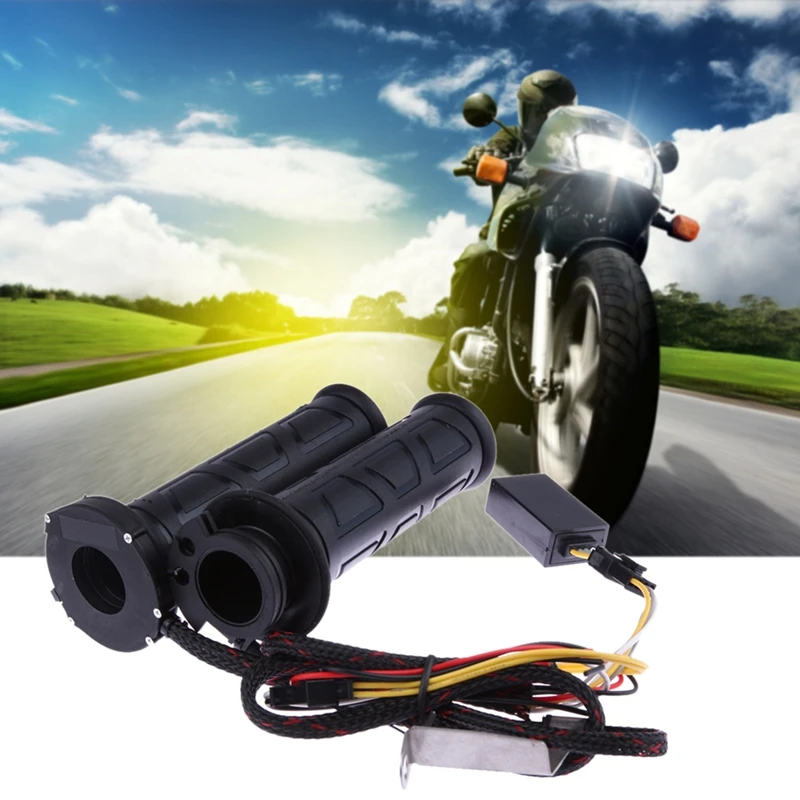 1Pair Electric Heated Grips Handlebars Set For 12V 22mm Motorcycle/ATV Handlebar 