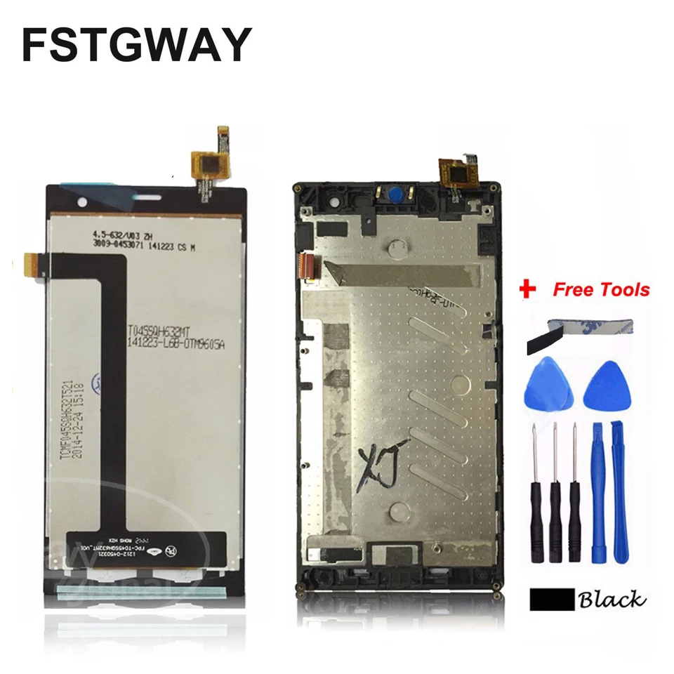 

For Highscreen Zera S Rev.S Full Lcd Display Touch Screen With Frame Digitizer Assembly