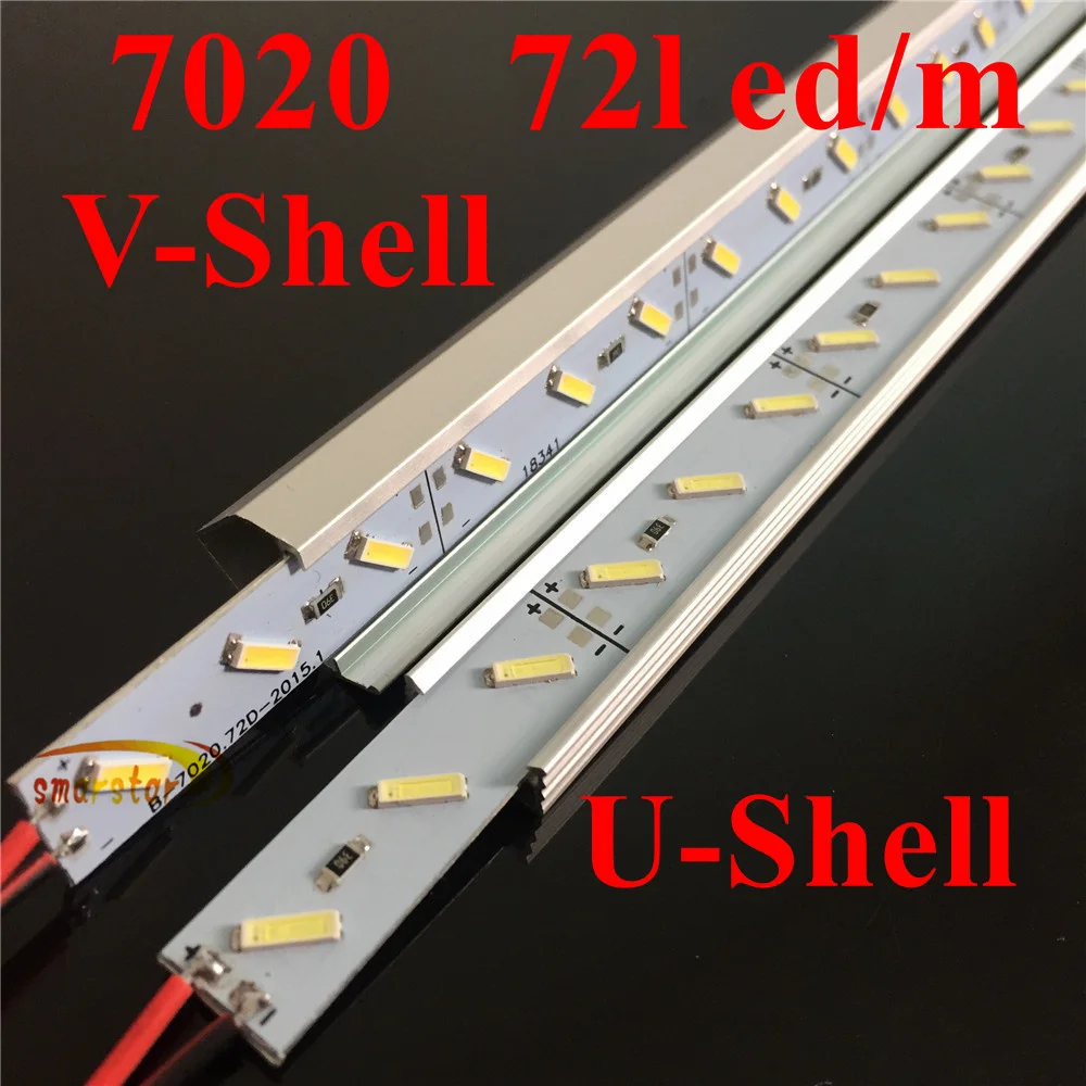 

Smarstar DC 12V 0.5m 7020 Led Strip Light U V Aluminum Case Shell 36led 50cm LED Strip Bar Lighting LED Tube Decorative Lighting