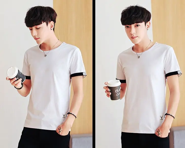 

YSMILE Y man students short sleevedshirt Loose Korean Japanese shirt all-match personality trend of short axis of earth
