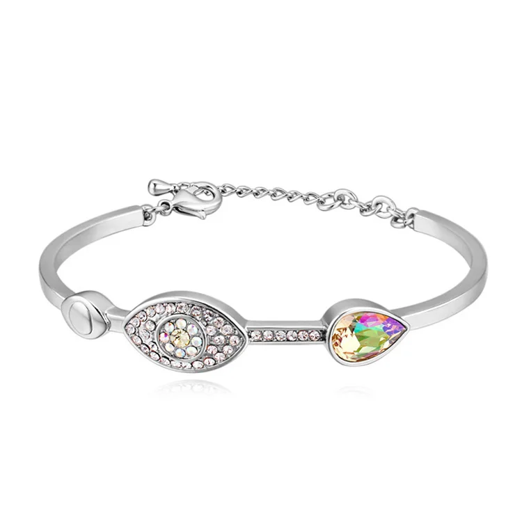 Labekaka модные браслеты и браслеты с родиевым покрытием Свадебные украшения подарок украшенный кристаллами от Swarovski - Окраска металла: Luminous green