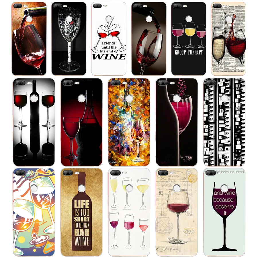 

85G Wine Favorites Case For Huawei Honor 9 Lite Case Cover Pattern Soft Silicone for Honor 9 Lite Case TPU cover bag