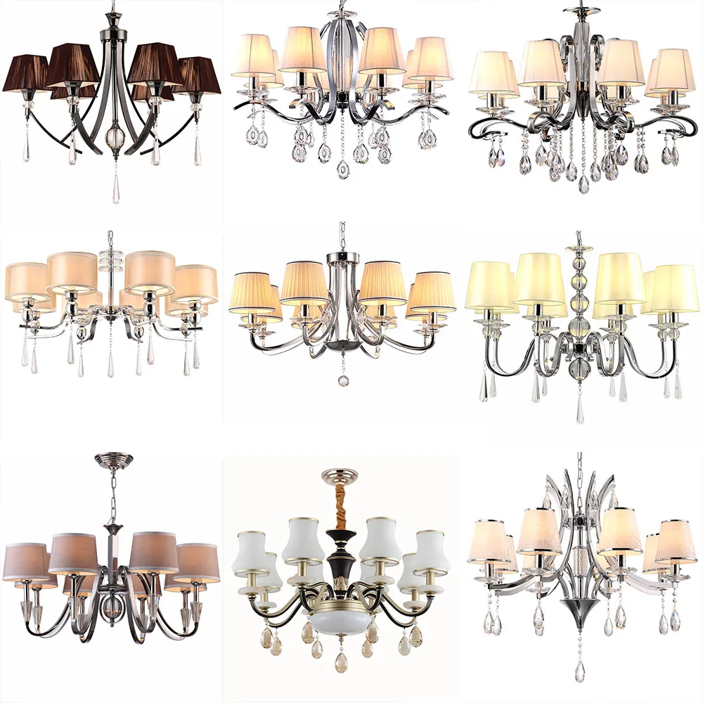 

HGHomeart 6/8head Vintage Crystal Chandelier 110V-220V Chandelier Light Luminaria Lustre Design Modern Dining Room Chandeliers