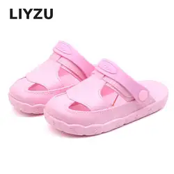 Летние детские тапочки для мальчиков и девочек садовые детские сандалии новые модные Мультяшные сандалии Baotou мягкая подошва Нескользящая