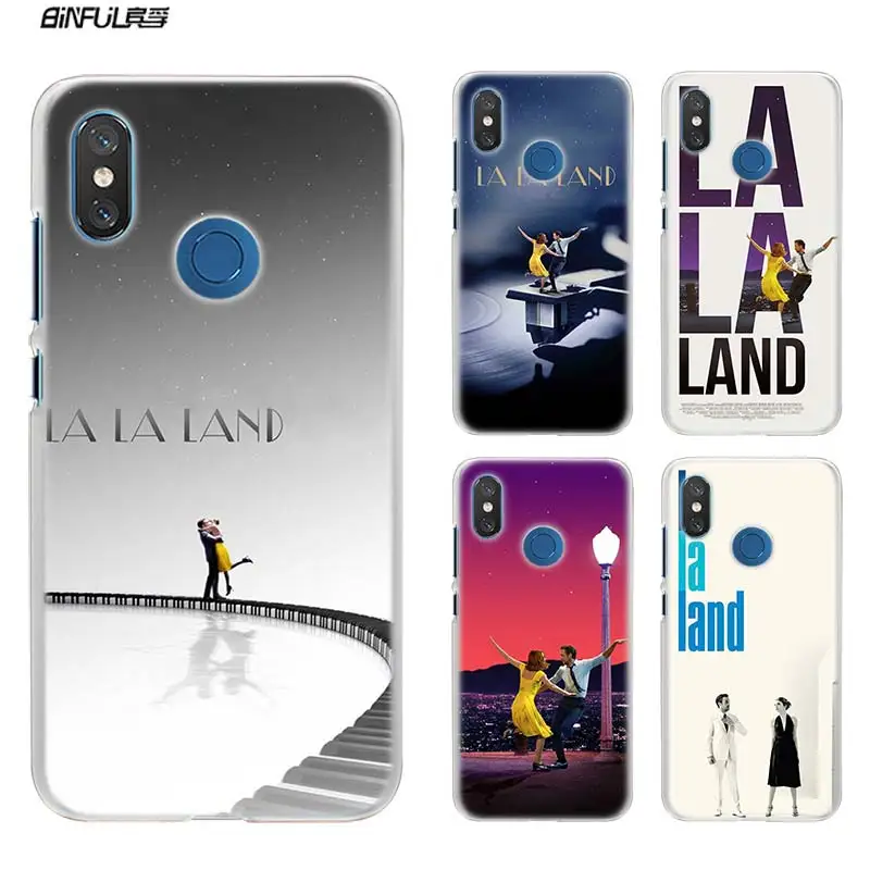 

Case for Xiaomi Redmi Note 7 Go 6 6A Pro S2 5 Plus 4X Mi Play 8 lite A2 A1 Clear PC Hard Plastic Cover Case la la land cartoon