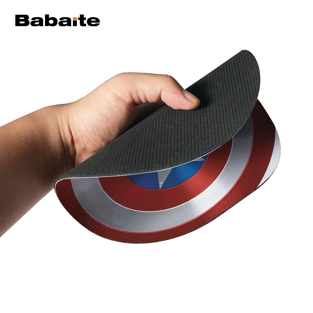 Babaite персональный Капитан Америка Дизайн Живопись круглый коврик для мыши сериалы про супергероев компьютерный ноутбук игровая оптическая коврик для мыши