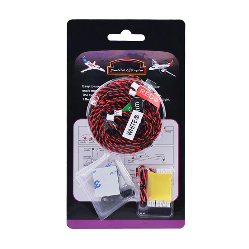 RC Lights 8 LED Lighting System Kit Simulation Flashing Lights With Control Box RC Accessories For RC Airplane Helicopter
