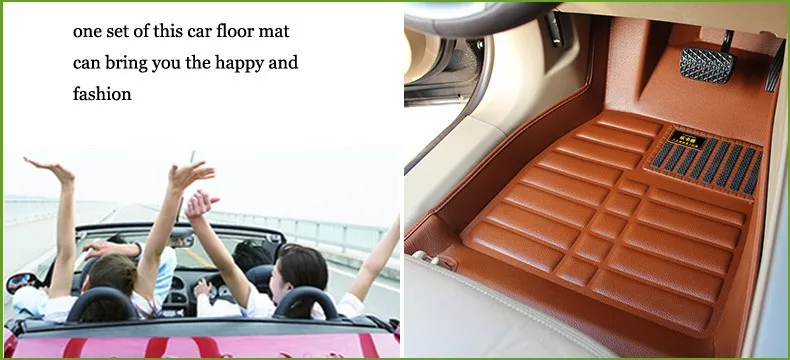 lsrtw2017 leather car floor mat carpet for volkswagen vw tiguan 2007 2008 2009 2010 2011 2012 2013 accessories