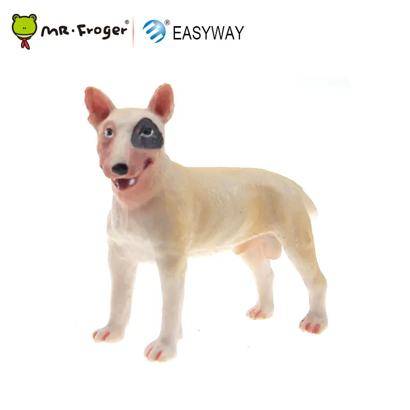 EASYWAY Bull Terrier Toys for Children Animal Model Figures Dog Model Farm Simulation Small