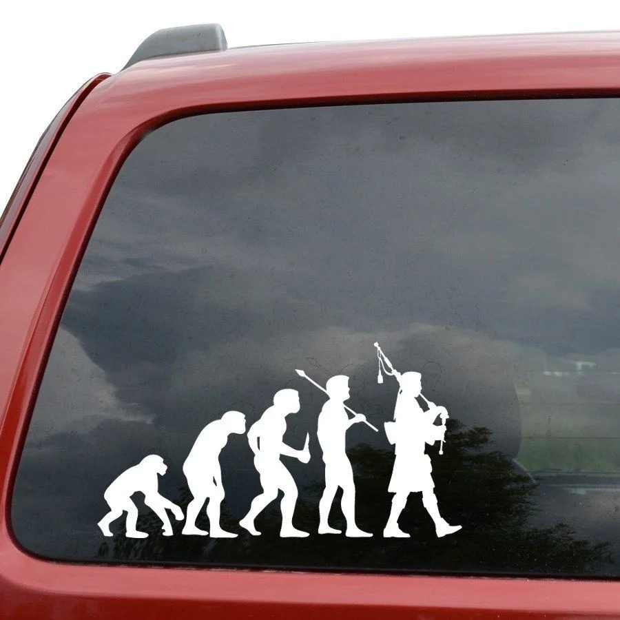 

Evolution Scottish Bagpiper Vinyl Decal Decor Sticker 15cm