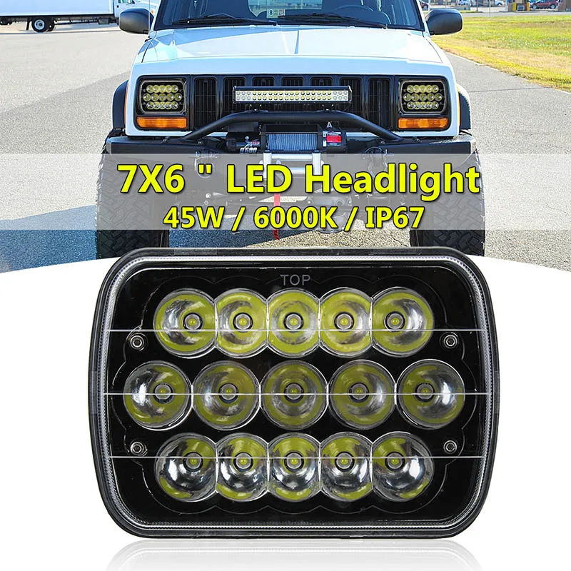 1Pc LED Projector Headlight Sealed Beam LED Headlight Assemblies Sealed