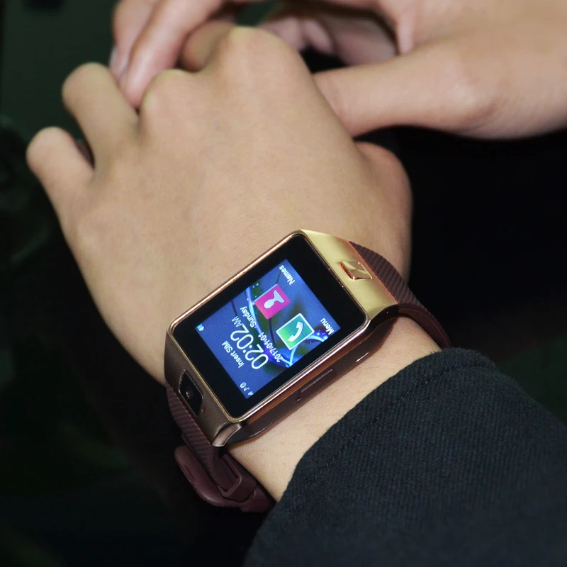 2018 Для мужчин Bluetooth Смарт часы наручные DZ09 Спорт Шагомер с SIM Камера телефон Smartwatch