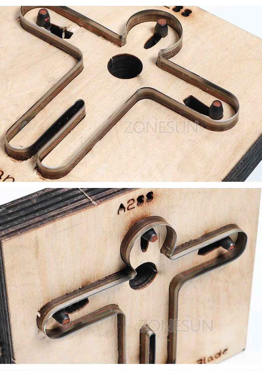 ZONESUN заказной кожаный режущий штамп ручной работы кожаное кольцо для ключей в форме инструмента нож Пробивной штамповки брелок деревянный шаблон брелок