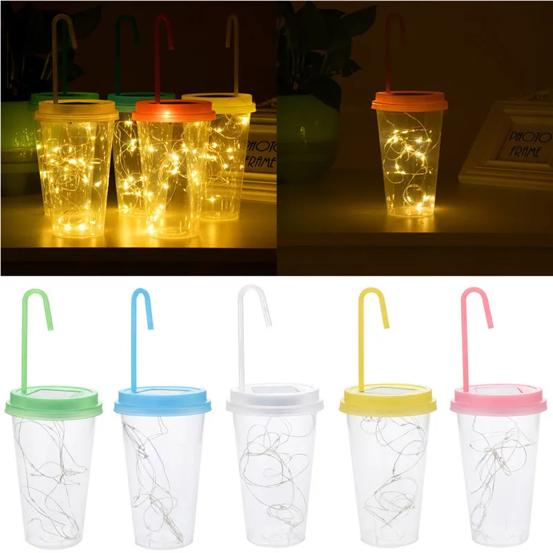  Solar Powered 15 LED String Light Fairy Lid Bottle Cap Lamps Decor Arranging Props LED LIGHT SET lichterkette 40JA1630