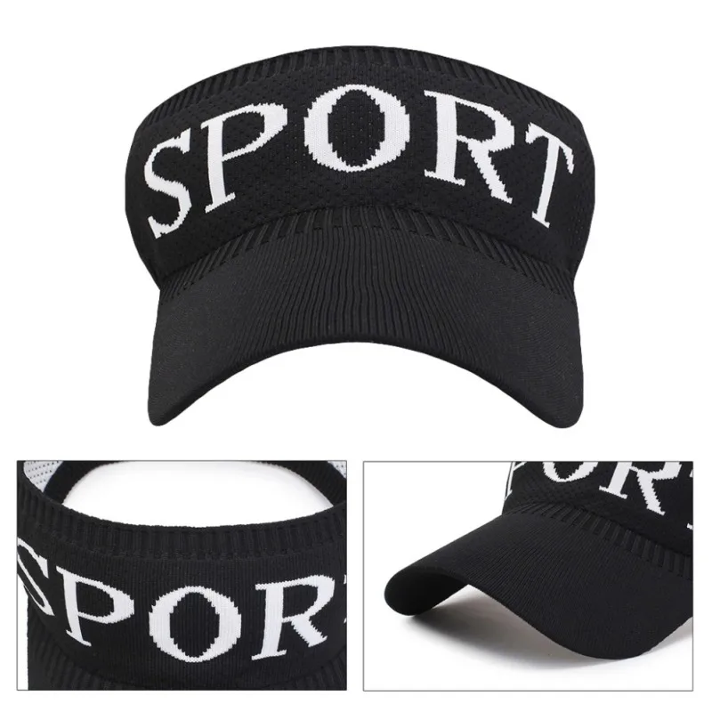 Женские солнцезащитные кепки для гольфа, козырек, Беговая Кепка, летняя, анти-УФ, Спортивная, походная, теннисная, пляжная шляпа с пустым верхом, дышащая, повседневная, трикотажная