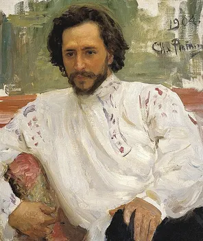 

TOP art -Russia Moscow Repin Portrait of writer Leonid Nikolayevich Andreyev print painting on canvas